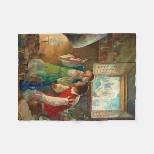 Der Alchemist von Newell Convers Wyeth Fleecedecke (Vorderseite (Horizontal))
