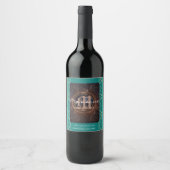 Der Alchemist Wein & Monogramm mittelalterliche Ba Weinetikett (Vorderseite)
