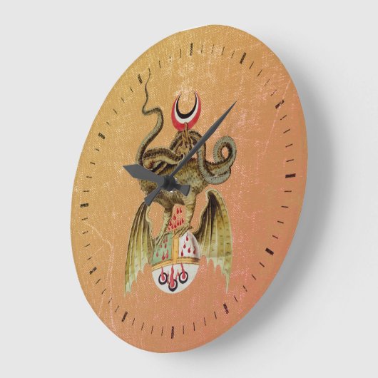 Der Alchemy Dragon Große Wanduhr (Winkel)