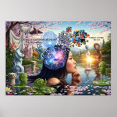 "Der Algorithmus der Träume" - ein digitales Portr Poster (Vorne)