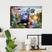 "Der Algorithmus der Träume" - ein digitales Portr Poster (Heimbüro)