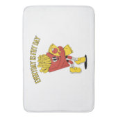 Der Alltag ist der Frittestag. Badematte (Vorderseite Vertikal)