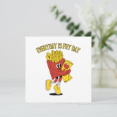 Der Alltag ist der Frittestag. Einladung (Stehend Vorderseite)