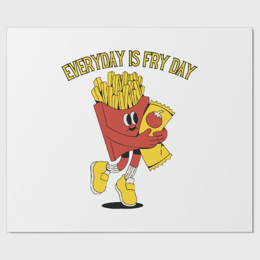 Der Alltag ist der Frittestag. Geschenkpapier (Flach)