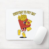 Der Alltag ist der Frittestag. Mousepad (Mit Mouse)