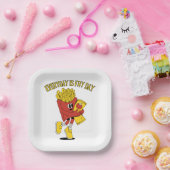 Der Alltag ist der Frittestag. Pappteller (Party)