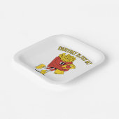 Der Alltag ist der Frittestag. Pappteller (Gewinkelt)