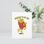 Der Alltag ist der Frittestag. Postkarte (Stehend Vorderseite)