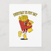 Der Alltag ist der Frittestag. Postkarte (Vorderseite)