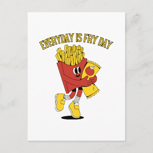 Der Alltag ist der Frittestag. Postkarte (Vorderseite)