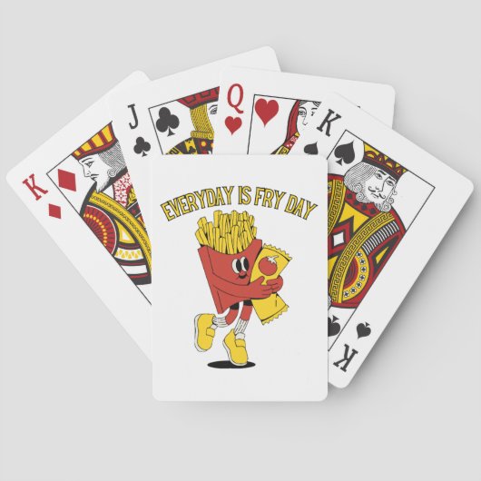 Der Alltag ist der Frittestag. Spielkarten (Rückseite)