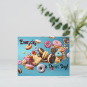 Der Alltag ist Donut Day! Postkarte (Stehend Vorderseite)