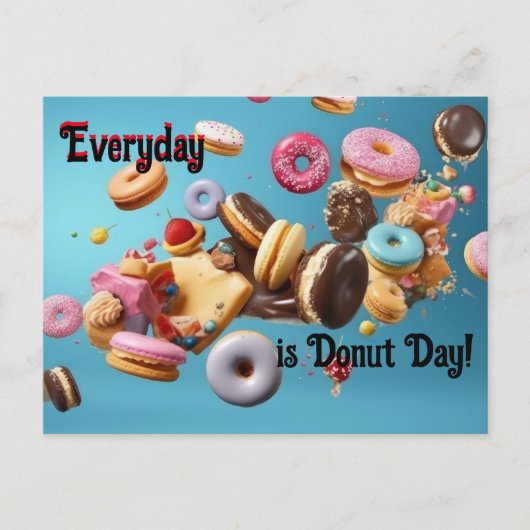 Der Alltag ist Donut Day! Postkarte (Vorderseite)