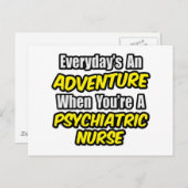 Der Alltag ist ein Abenteuer...Psych Nurse Postkarte (Vorne/Hinten)