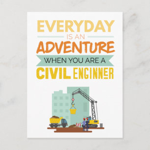 Der Alltag ist ein Adventure Zivil Engineer Funny Postkarte