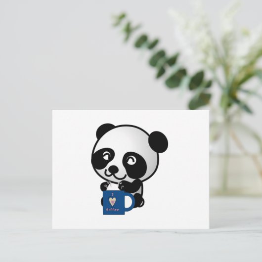 Der Alltag ist ein Kaffeetag Postkarte (Stehend Vorderseite)