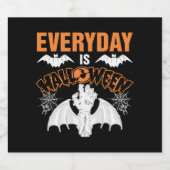 Der Alltag ist Halloween Schaumweinetikett (Einzelnes Label)
