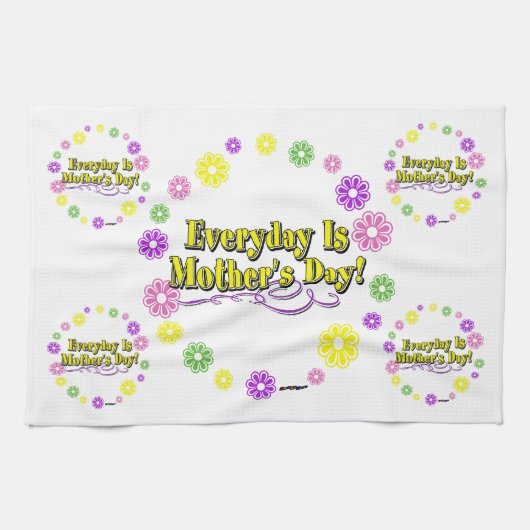 Der Alltag ist Muttertag! Blume Handtuch (Horizontal)