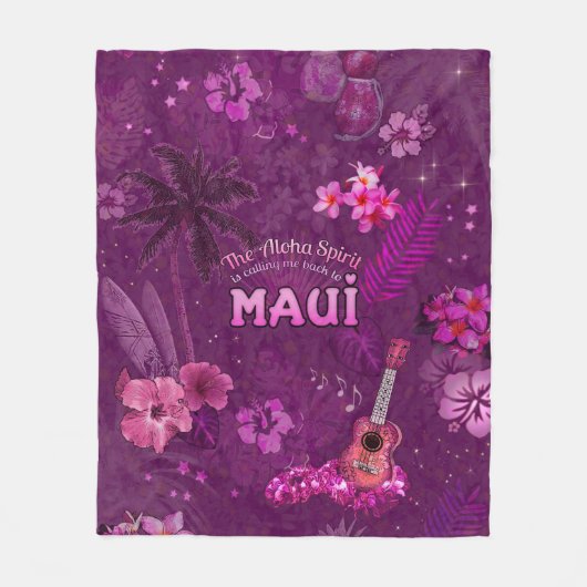 Der Aloha-Geist ruft mich zurück nach Maui Fleecedecke (Vorderseite)