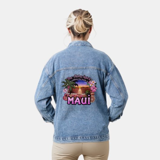 Der Aloha-Geist ruft mich zurück nach Maui Jeansjacke (Modell)