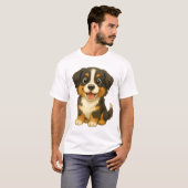 Der alpine sanfte Riese: Berner Sennenhund T-Shirt (Vorne ganz)
