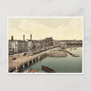Der Alster Pavillon, Jungfernstieg, Hamburg, Deuts Postkarte