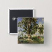 Der alte Aschen-Baum (Öl auf Leinwand) Button (Vorne & Hinten)