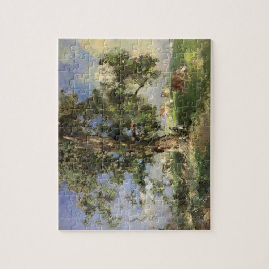 Der alte Aschen-Baum (Öl auf Leinwand) Puzzle (Vertikal)