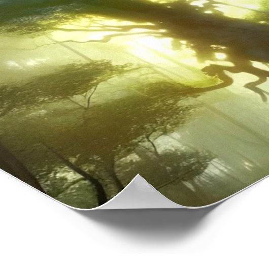 Der alte Baum Digitale Kunst Poster (Ecke)