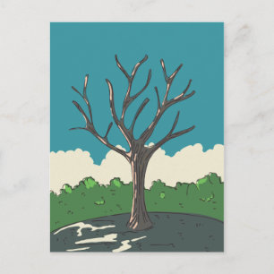 Der alte Baum Postkarte
