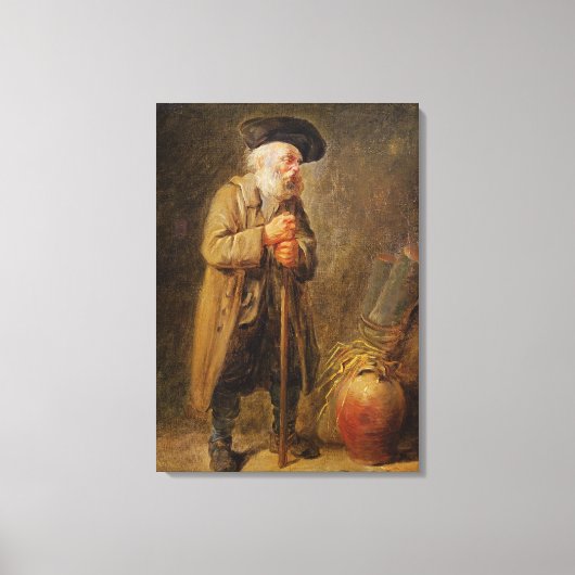 Der alte Beggar Leinwanddruck (Vorderseite)