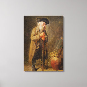 Der alte Bettler Leinwanddruck