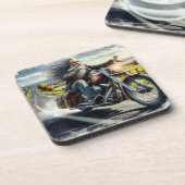 Der Alte Biker [Set von 6] Getränkeuntersetzer (Linke Seite)