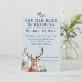 Der alte Buck erstickt Rustikales Jagdruhestand Einladung (Stehend Vorderseite)