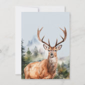 Der alte Buck erstickt Rustikales Jagdruhestand Einladung (Rückseite)