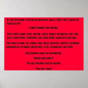 Der alte Cherokee Poster