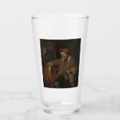 Der alte Drinker (von Gabriel Metsu) Glas (Vorderseite)
