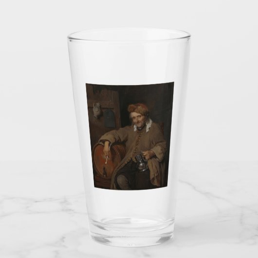 Der alte Drinker (von Gabriel Metsu) Glas (Vorderseite)