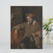 Der alte Drinker (von Gabriel Metsu) Karte (Stehend Vorderseite)