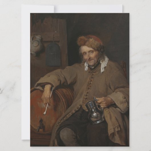 Der alte Drinker (von Gabriel Metsu) Karte (Vorderseite)