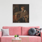 Der alte Drinker (von Gabriel Metsu) Leinwanddruck (Insitu (Wohnzimmer))
