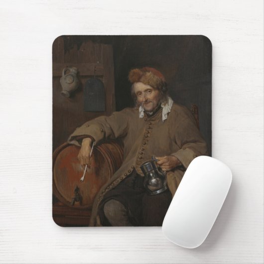 Der alte Drinker (von Gabriel Metsu) Mousepad (Mit Mouse)