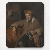 Der alte Drinker (von Gabriel Metsu) Mousepad (Vorne)