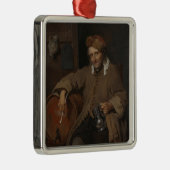 Der alte Drinker (von Gabriel Metsu) Ornament Aus Metall (Rechts)