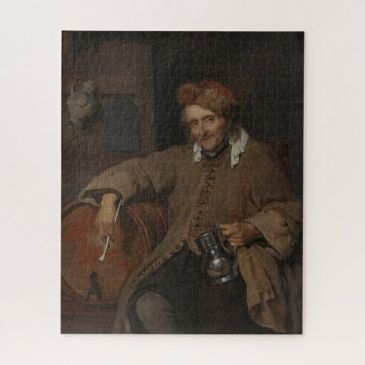 Der alte Drinker (von Gabriel Metsu) Puzzle (Vertikal)