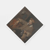 Der alte Drinker (von Gabriel Metsu) Serviette (Ecke)