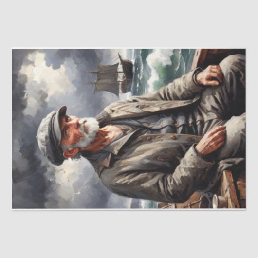 Der alte Fischer und das Meer - Seidenpapier (Vorderseite)