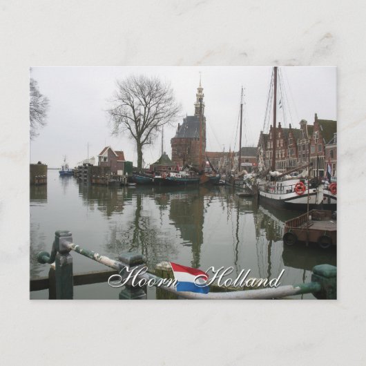 Der alte Hafen in Hoorn Holland Postcard Postkarte (Vorderseite)