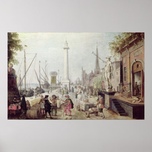 Der alte Hafen von Antwerpen Poster (Vorne)