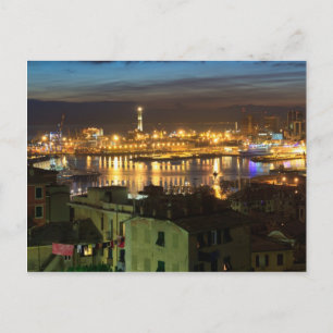 Der alte Hafen von Genua, Italien Postkarte